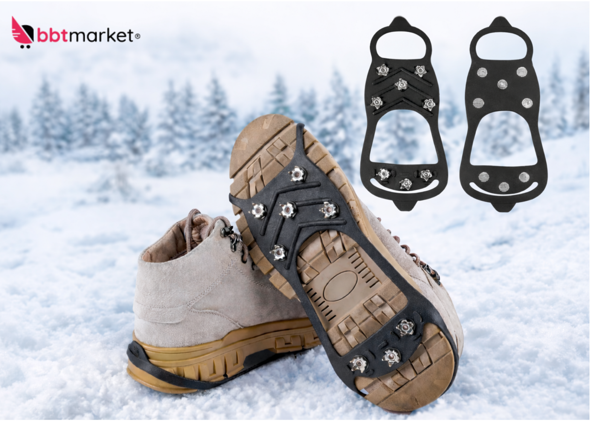 Rutschfeste Schuhüberzüge mit Spikes: Sicher durch Eis und Schnee im Winter