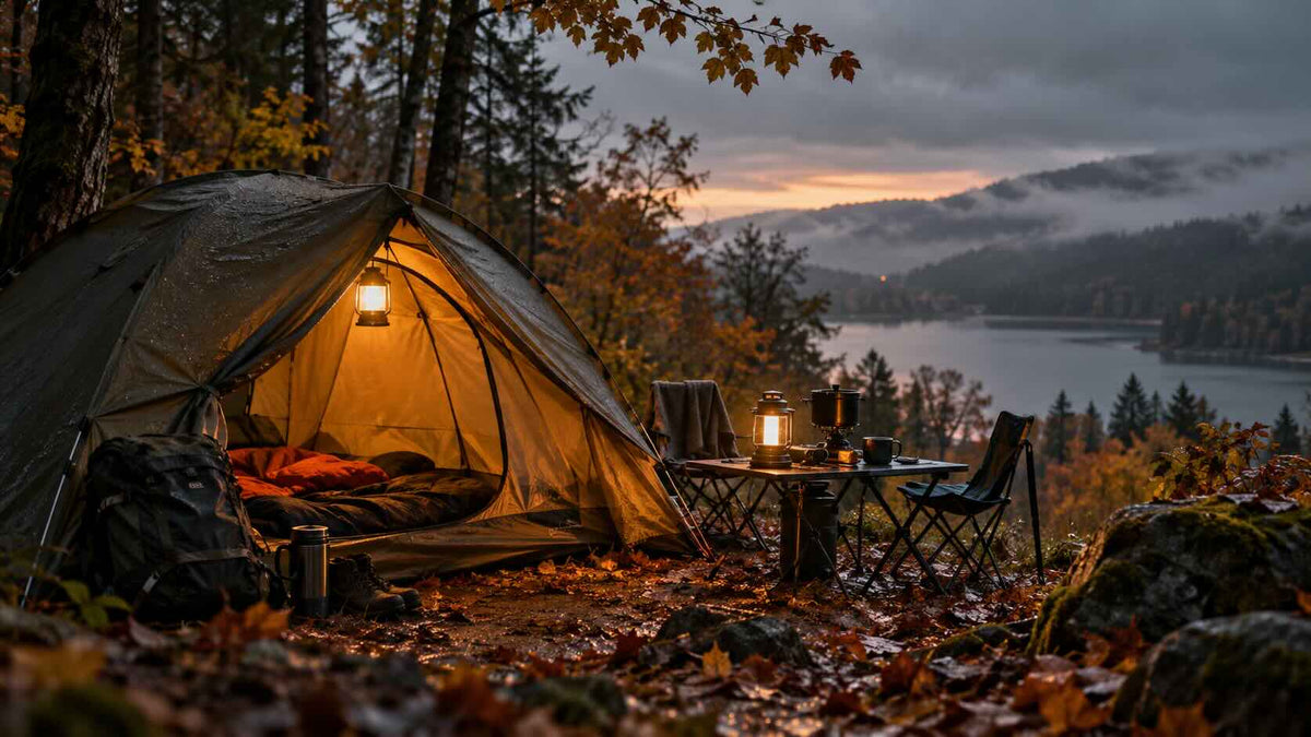 Herbstcamping in Deutschland: Diese Ausrüstung brauchst du bei Kälte, Regen und Dunkelheit