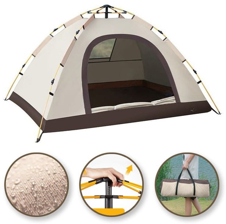 Wasserdichtes Campingzelt für 2–3 Personen – 200×140×115 cm – Tragbar