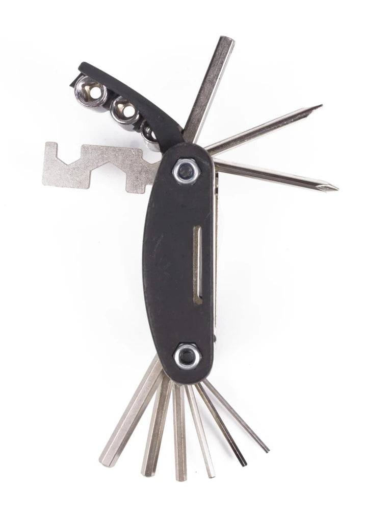 16in1 Fahrrad Multitool Reparaturset – Fahrrad Werkzeug mit Inbus, Schraubenschlüssel und Schraubendrehern