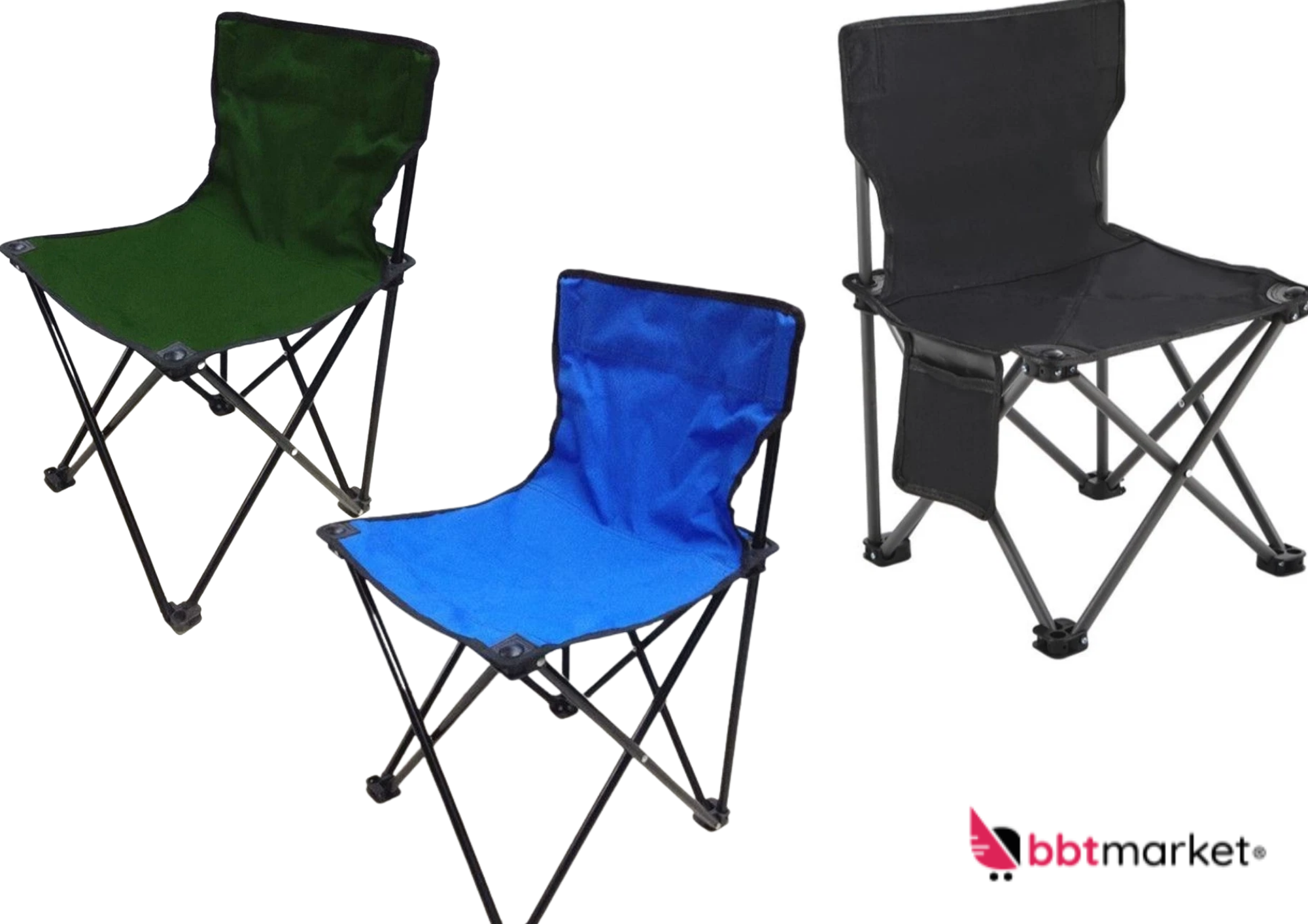 Campingstuhl Klappbar mit Getränkehalter – Angler Garten Festival Strand