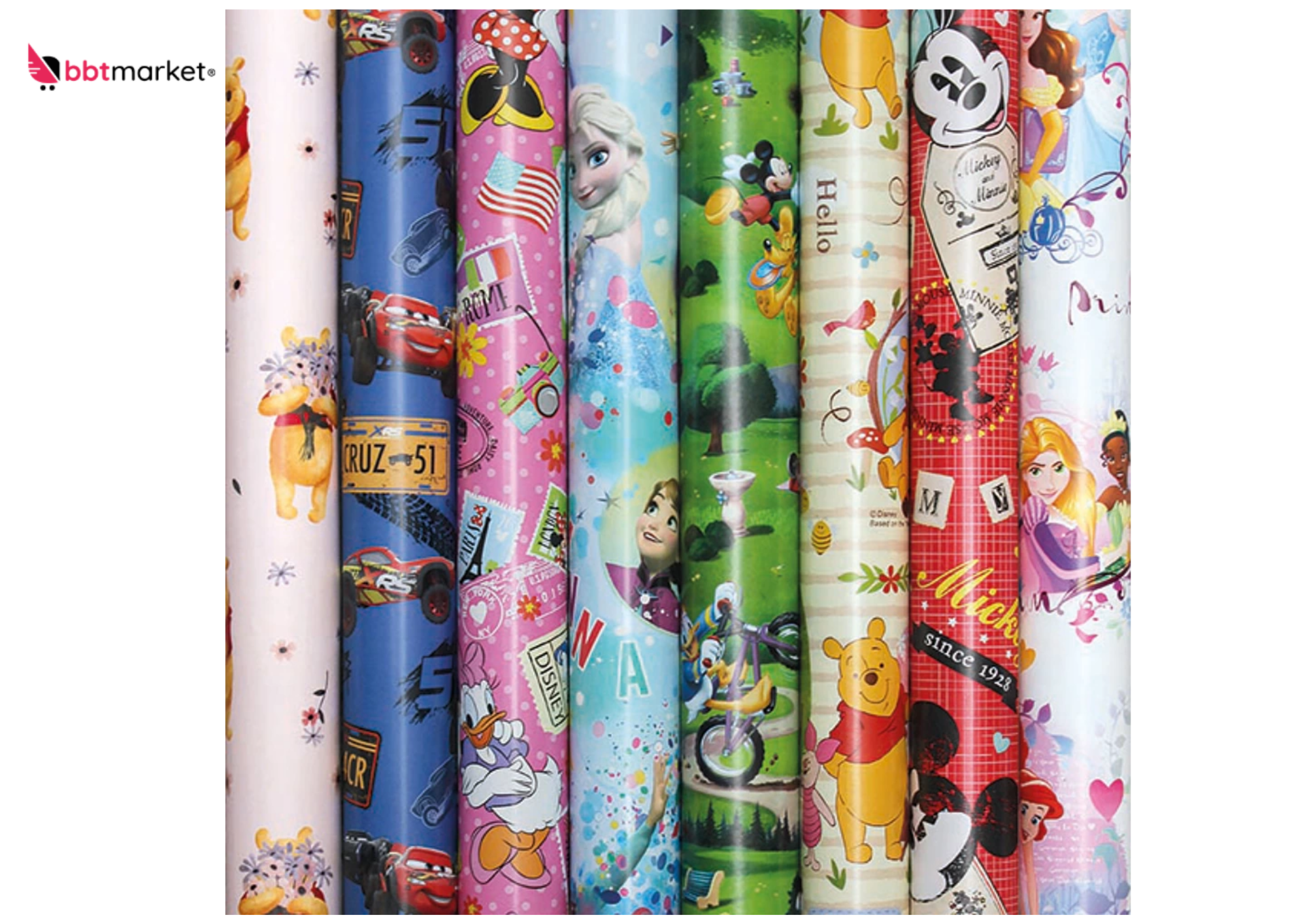 Geschenkpapier Rolle 2m x 70cm bunt Mix Geburtstag Ganzjahr