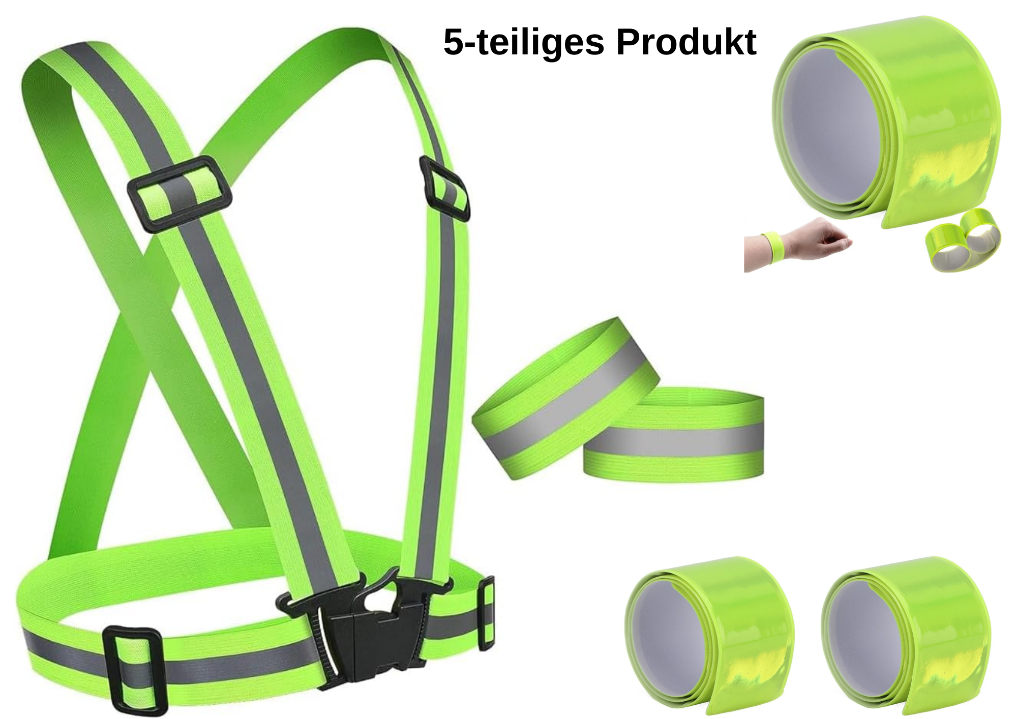 Warnweste Fahrrad Motorrad Reflektor Sicherheitsweste Leuchtweste Weste Dehnbar