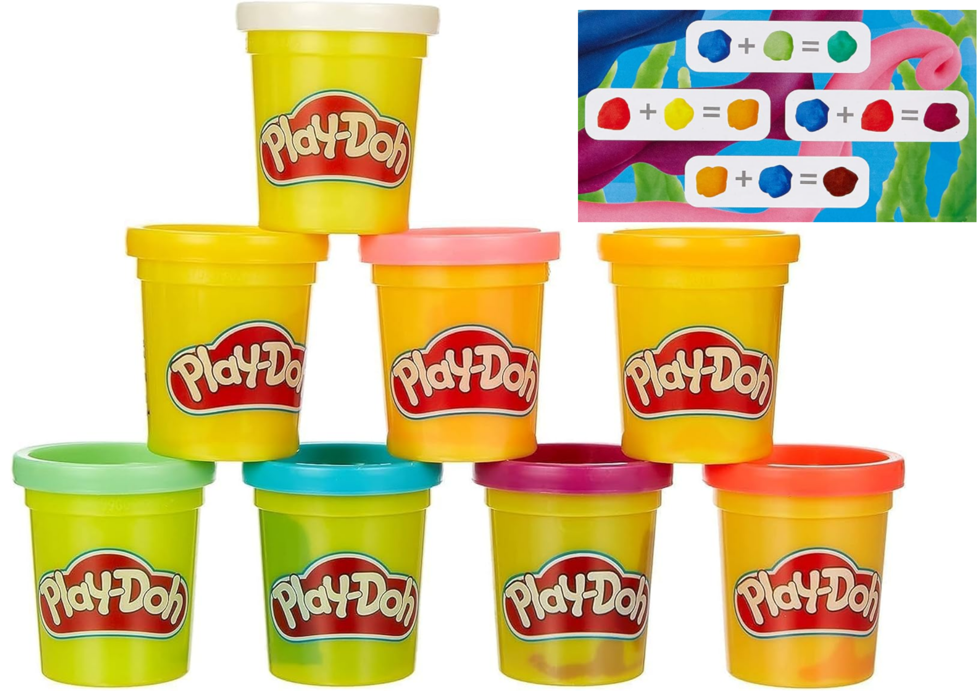 Play-Doh Rainbow Pack – 8 Dosen à 56g Knetmasse in bunten Farben für Kinder ab 2 Jahren