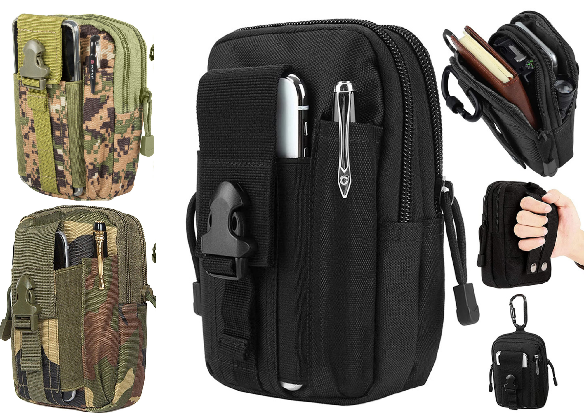 Taktische MOLLE Gürteltasche – Outdoor Hüfttasche für Smartphone & Zubehör