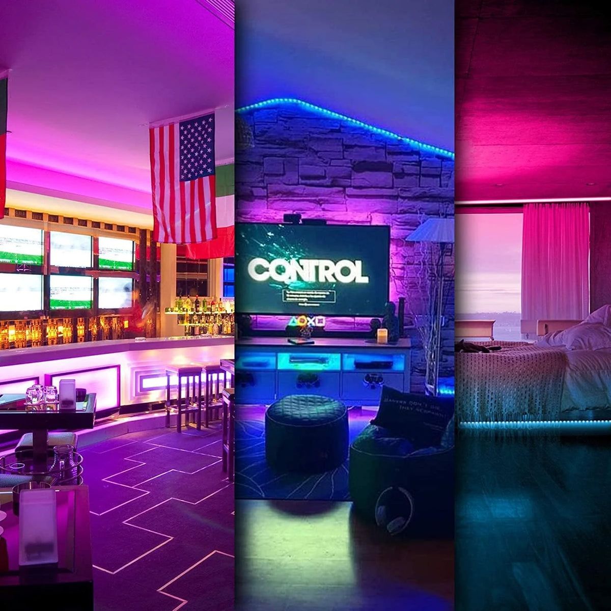 LED Strip 30 m RGB mit Bluetooth, App & Fernbedienung – Musik Sync LED Band für Schlafzimmer und Zuhause
