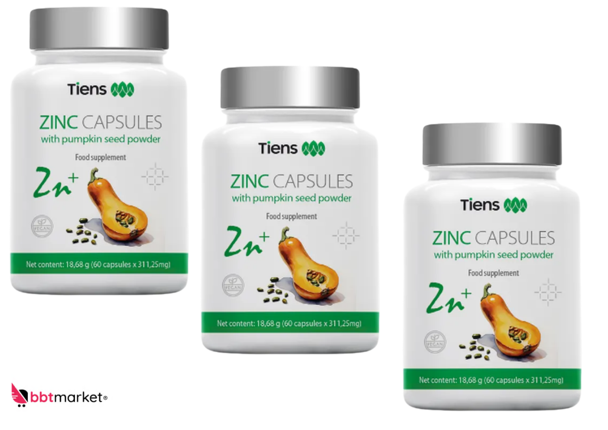 3X Tiens Zinc Capsules 60 Capsules 310 mg