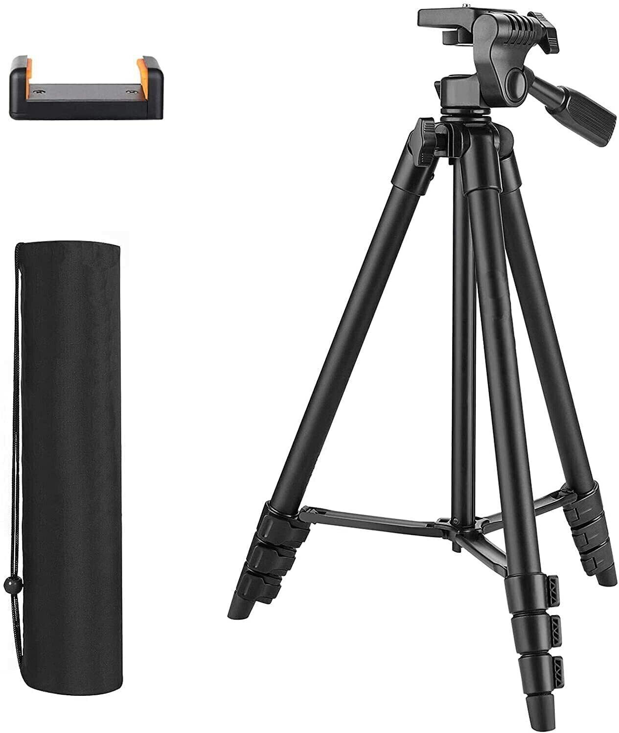 Kamerastativ 40–136cm Stativ Handyhalter 5in1 Alu Stativ für Kamera & Handy