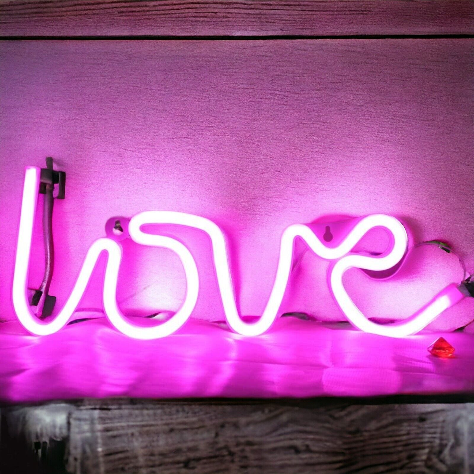 LED Neon Liebes Lampe Licht Leuchtreklame Sign Leuchtschild Bar Wandleuchte USB