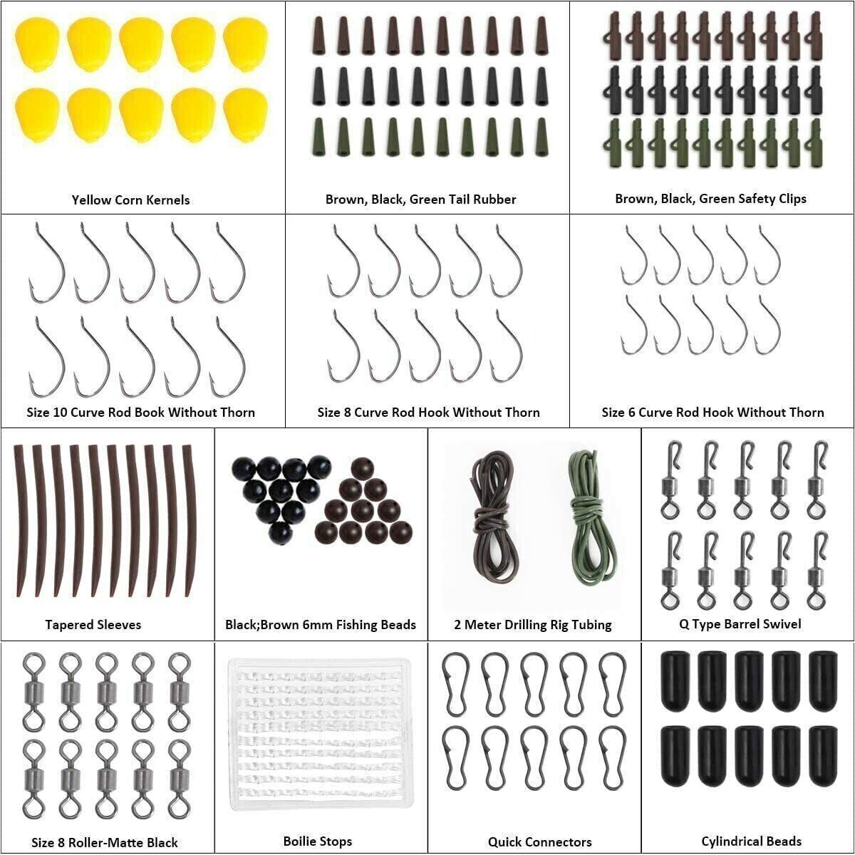 Angelhaken Kit Angelzubehör Set inkl. Jig Haken Bullet Bass We.Forelle Raubfisch V2