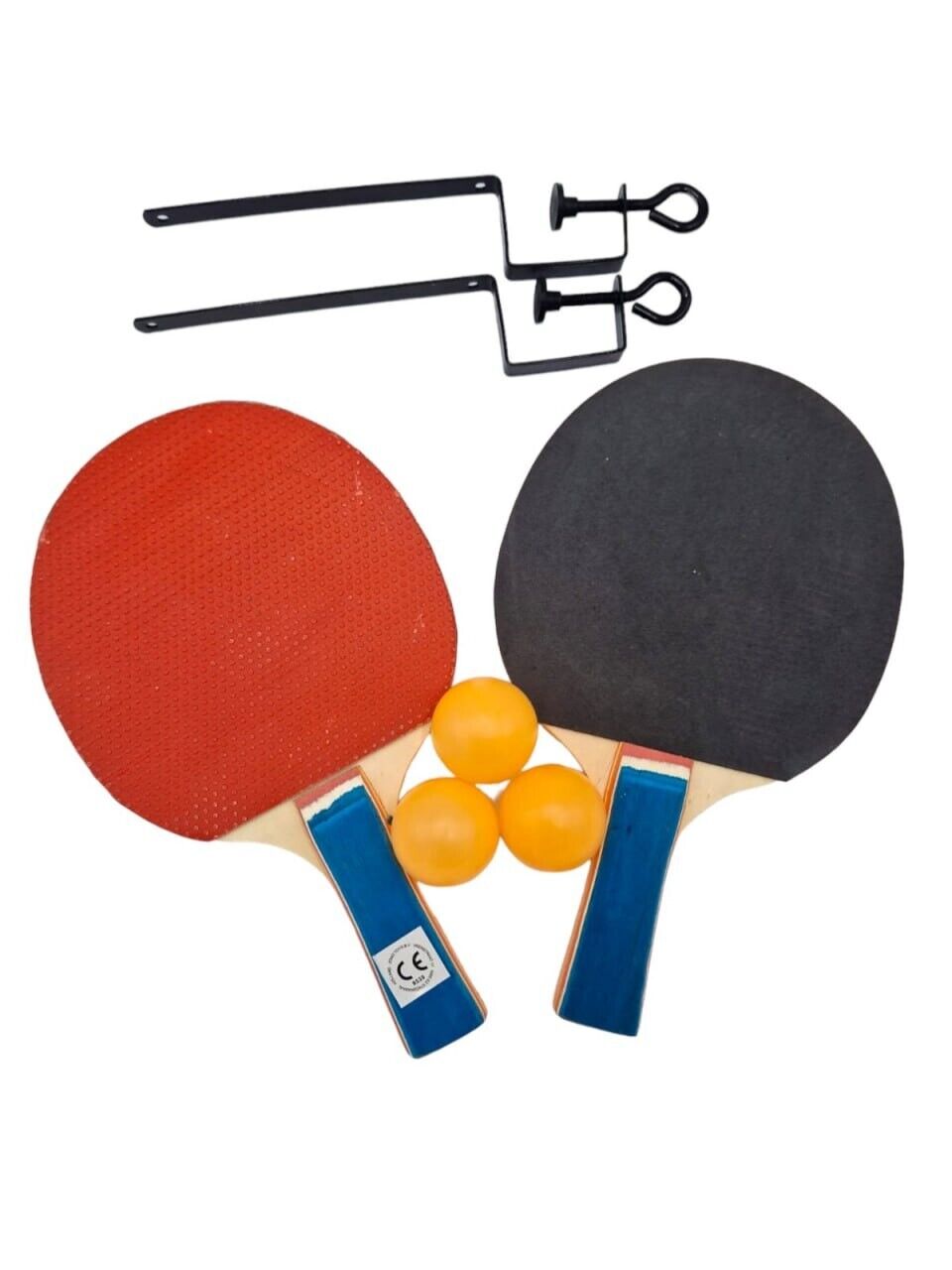 2er-Set Tischtennis Schläger mit Netz und 3 Bällen Freizeit mit Schnellspann