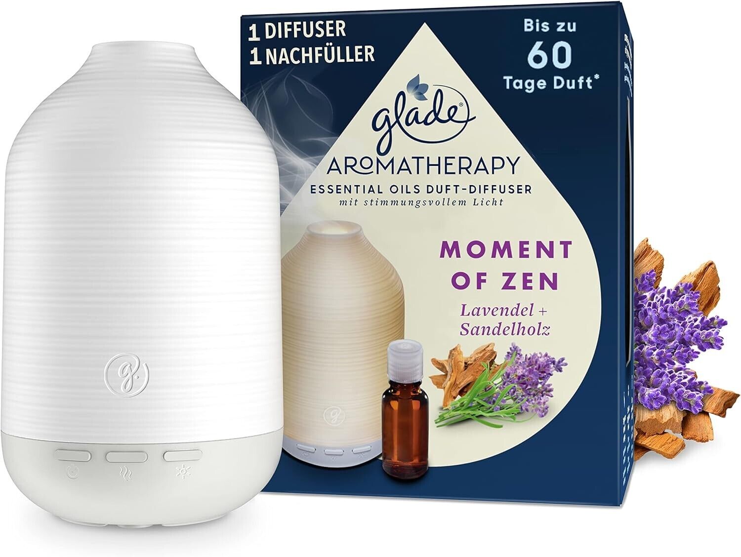 Glade Aromatherapy Essentials Oil Duft Diffuser Lavendel und Sandelholz
