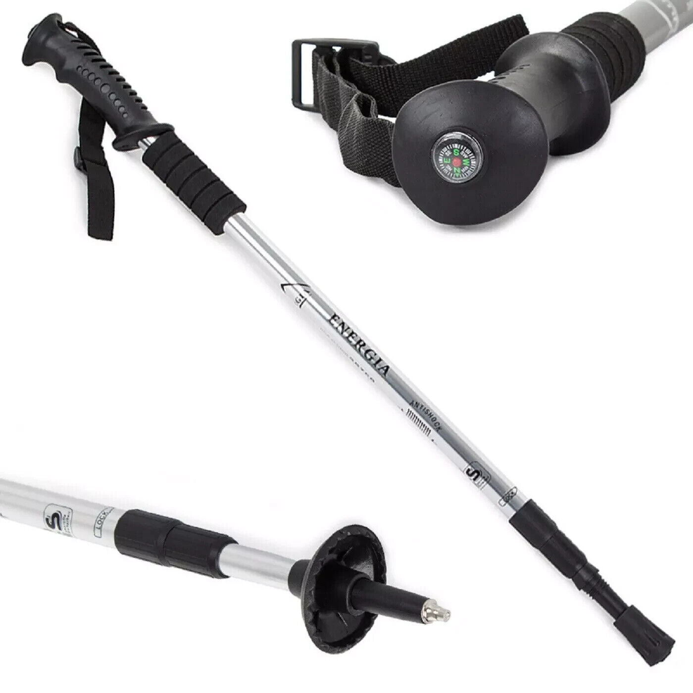 🏞️💪Teleskop Nordic Walking Stöcke Wanderstöcke Antischock 64-135 cm Alu Kork