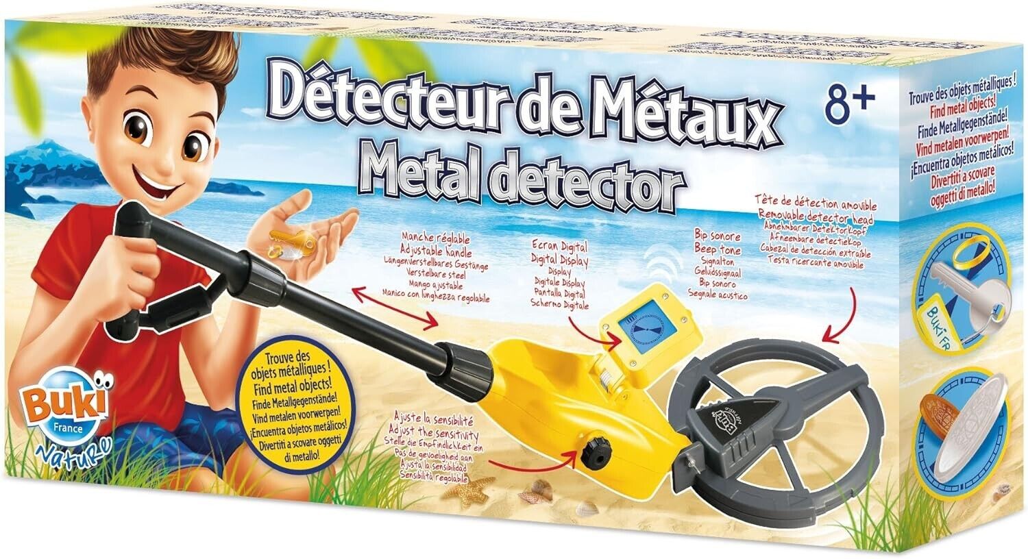 WASSERDICHT METALLDETEKTOR UNTERGRUND GOLD METAL DETECTOR SCHATZSUCHER-MIT LCD