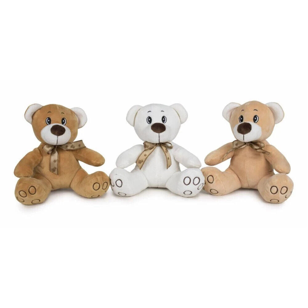 Teddybär 20 cm groß mit Schleife Hellbraun Kuscheltier Teddy Kuschelbär Bär