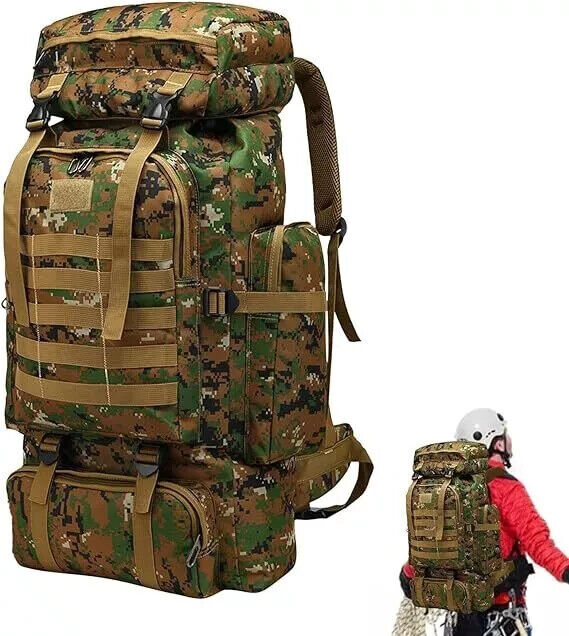 80L Rucksack Wasserdicht Wanderrucksack Trekking Outdoor Reiserucksack Groß