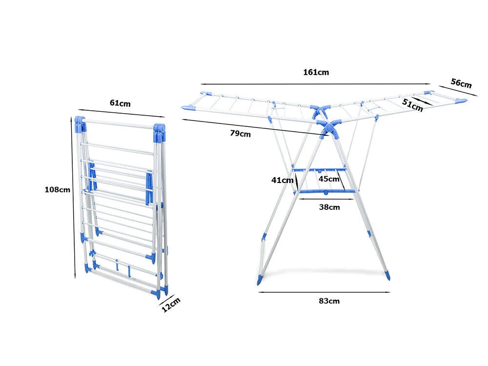 Wäscheständer Wäschetrockner zusammenklappbar, Flügel Trockner Klappbar Stand