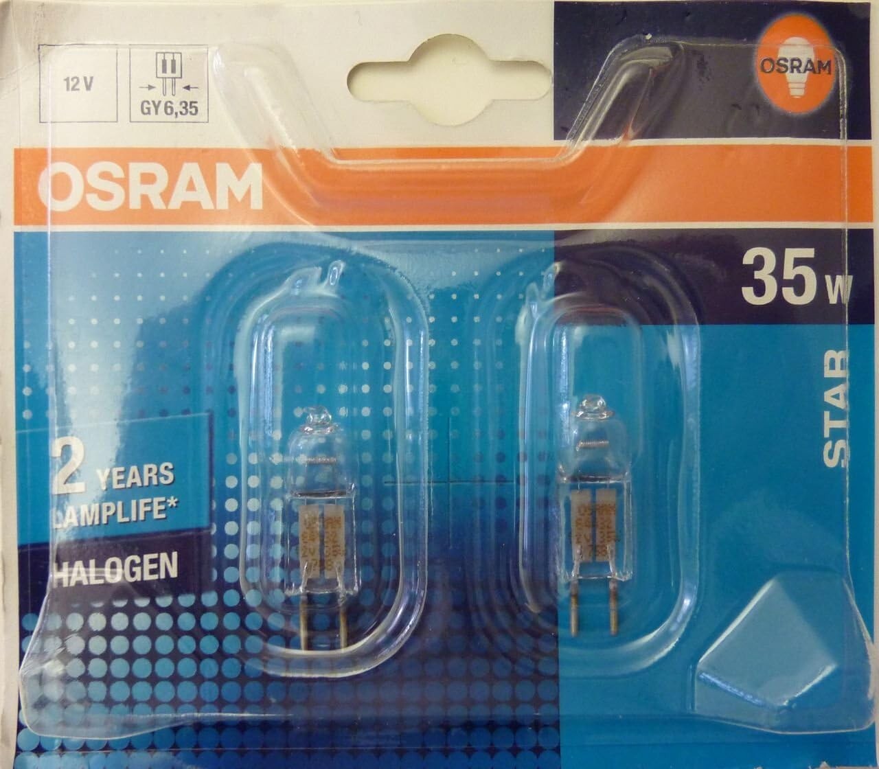 Osram HaloStar GY6.35 12V 35W – Dimmbar, Warmweiß 2900K, 2er-Pack 💡💡💡💡💡💡