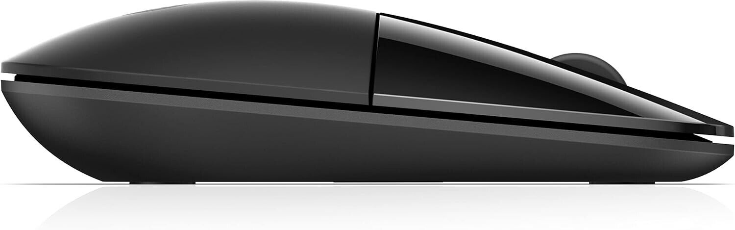 HP Z3700 Wireless Maus 2,4GHz USB Slim 1200 DPI Schwarz Blaue LED Akku