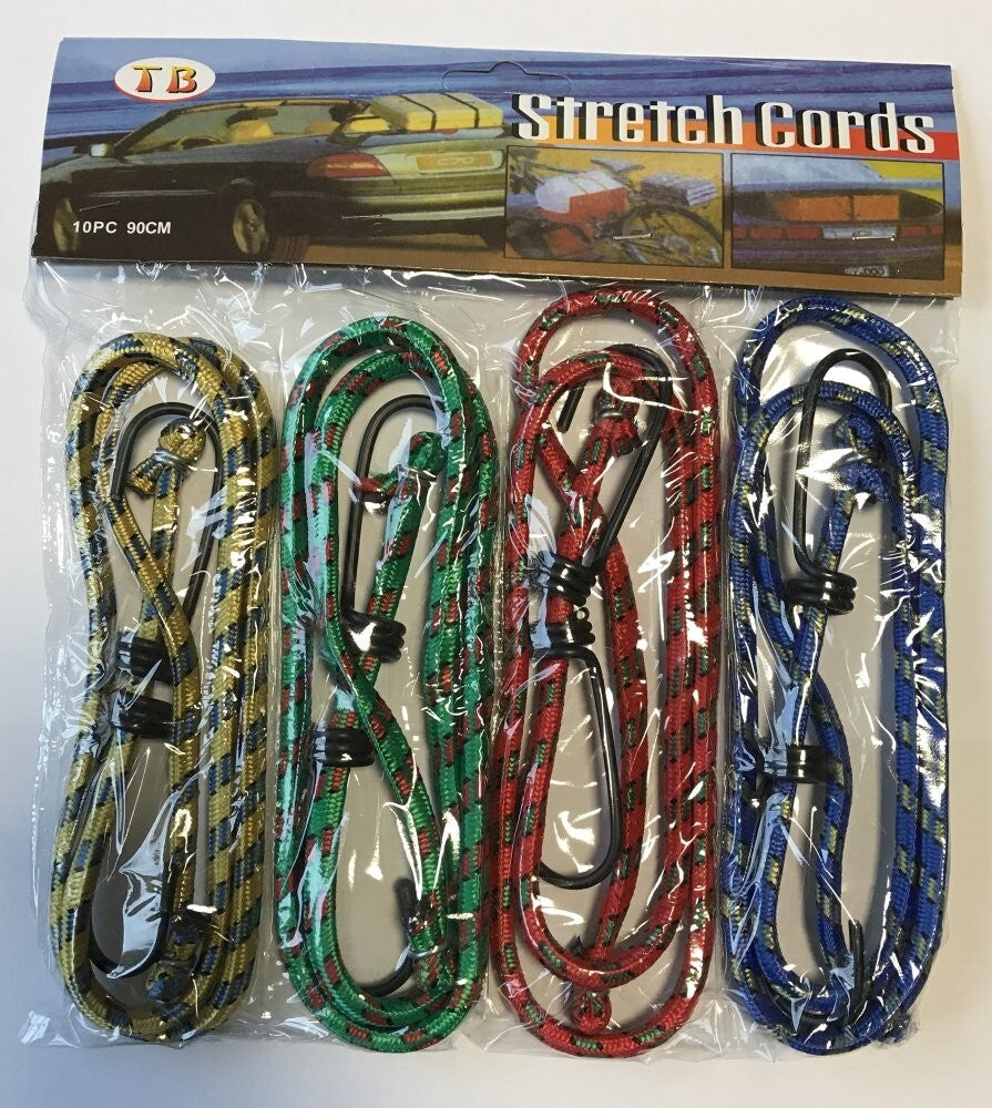 4x Spanngummi 90 cm mit Haken Gepäckspanner Fahrrad Gepäckgummi Bungee 🚴♂️🚴♂