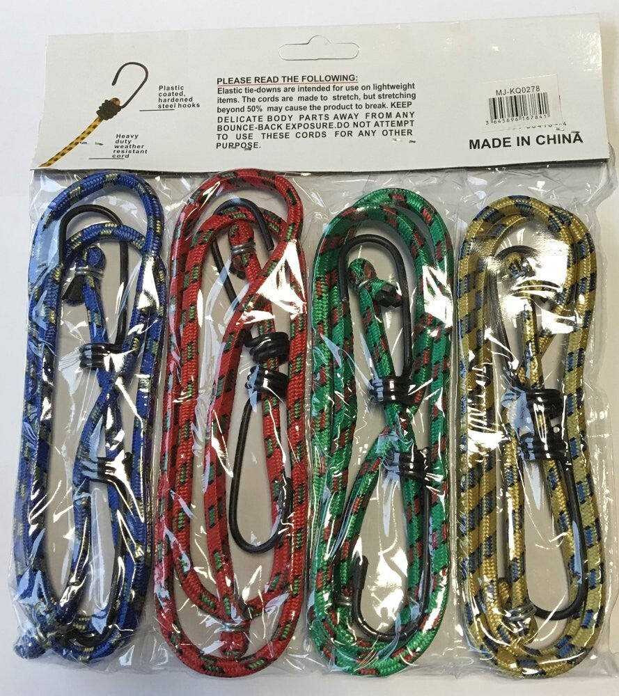4x Spanngummi 90 cm mit Haken Gepäckspanner Fahrrad Gepäckgummi Bungee 🚴♂️🚴♂