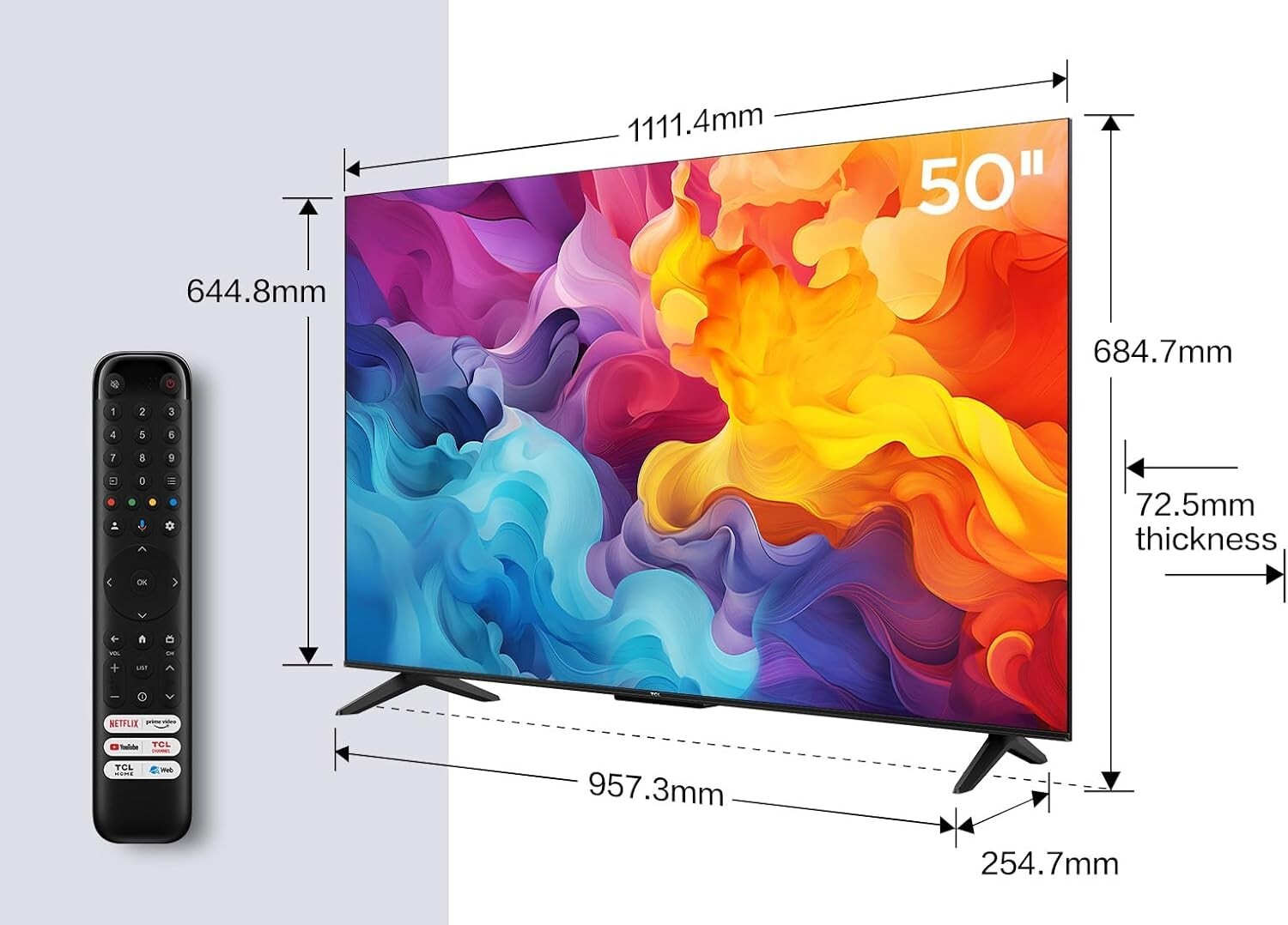 50 Zoll 4K Ultra HD Smart TV – HDR10, Dolby Audio, Micro Dimming, Google TV
