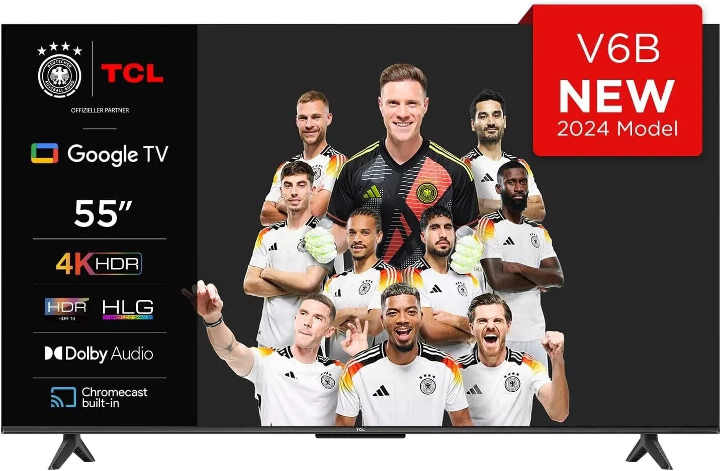 55 Zoll 4K Ultra HD Smart TV – HDR10, Dolby Audio, Micro Dimming, Google TV