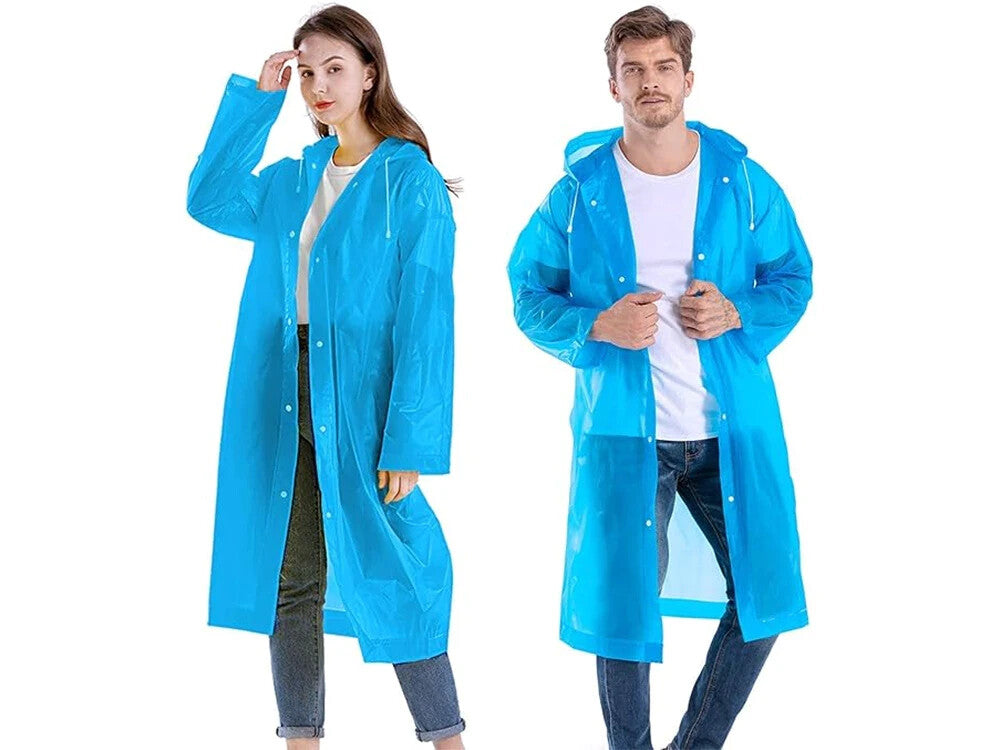 Wasserdicht Regenjacke Raincoat Regenmantel mit Kapuze Regenschutz Regenponcho-