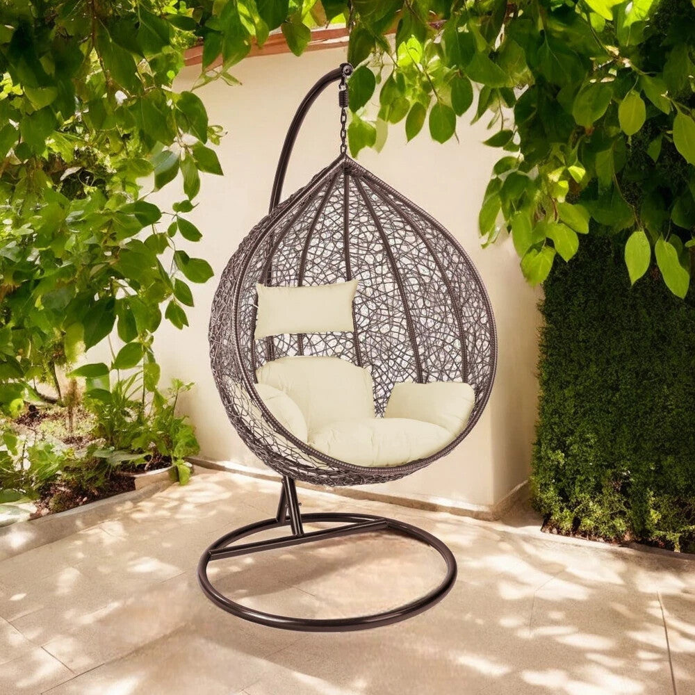 Hängesessel Cocoon Schaukelstuhl Hängestuhl Garten Indoor Outdoor inkl. Kissen