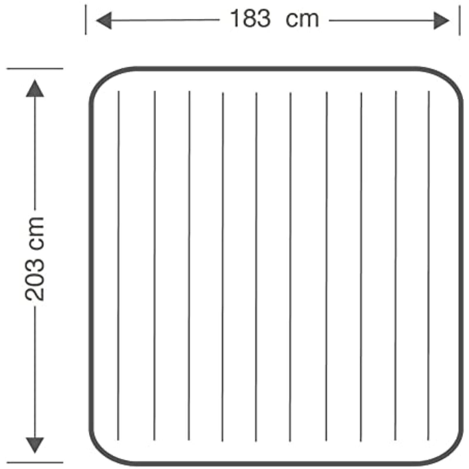 Intex Luftbett 203x183x25 cm Doppel Luftmatratze – Komfortables Gästebett & Campingbett
