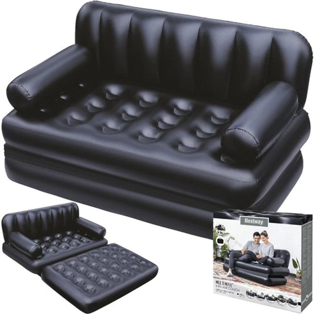 Bestway 75054 Luftbett 5in1 Sofa 188x152 – Aufblasbares Reisebett Camping Couch