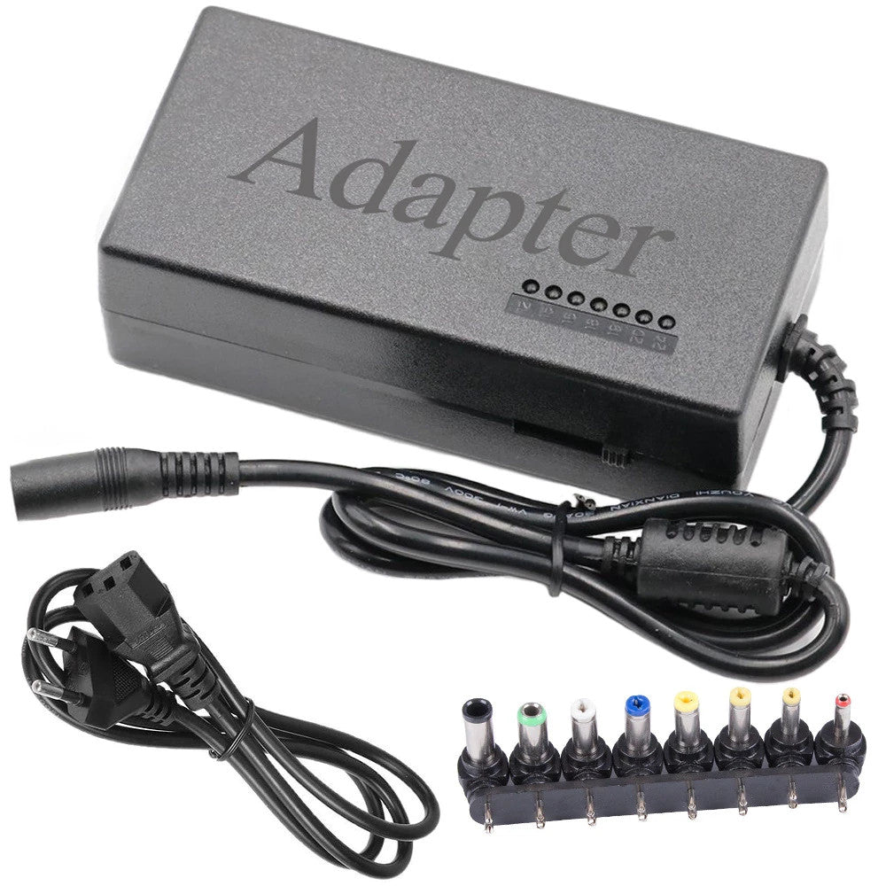 Universelles Laptop Ladegerät 96W Netzteil 8 Adapter 12–24V Schwarz 🔌 🔌 🔌