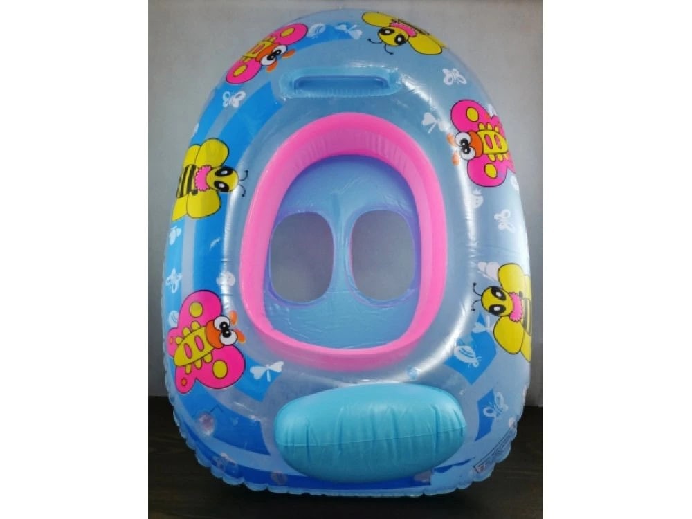 Kinder Schwimmboot aufblasbar 40x59 cm mit Griff & Rückenlehne – Bunt