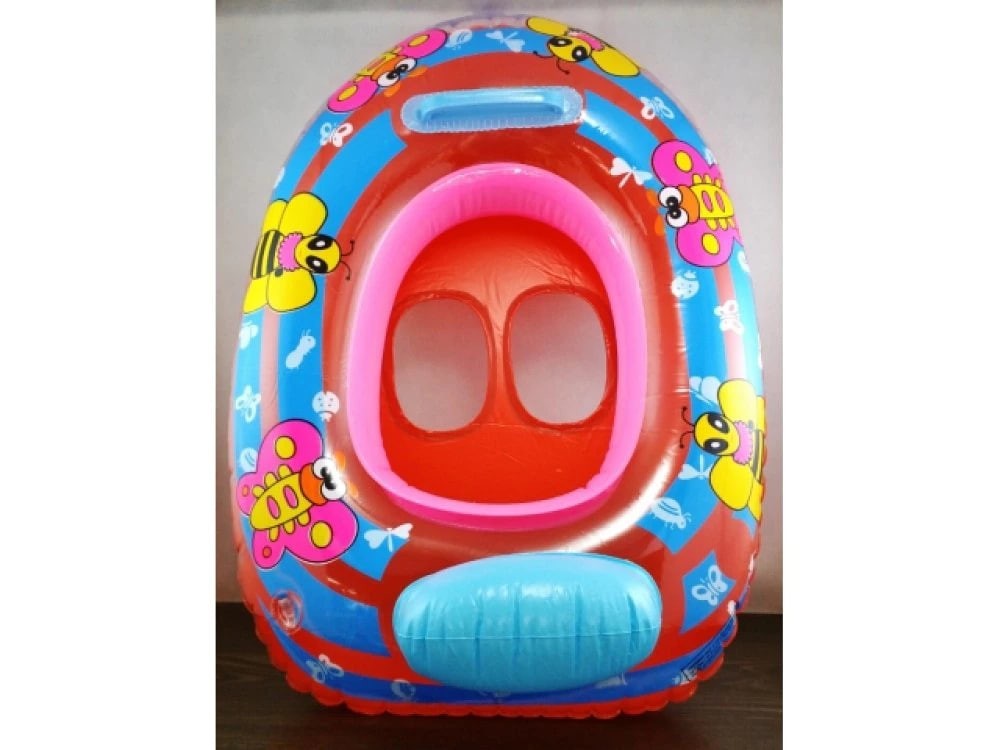 Kinder Schwimmboot aufblasbar 40x59 cm mit Griff & Rückenlehne – Bunt