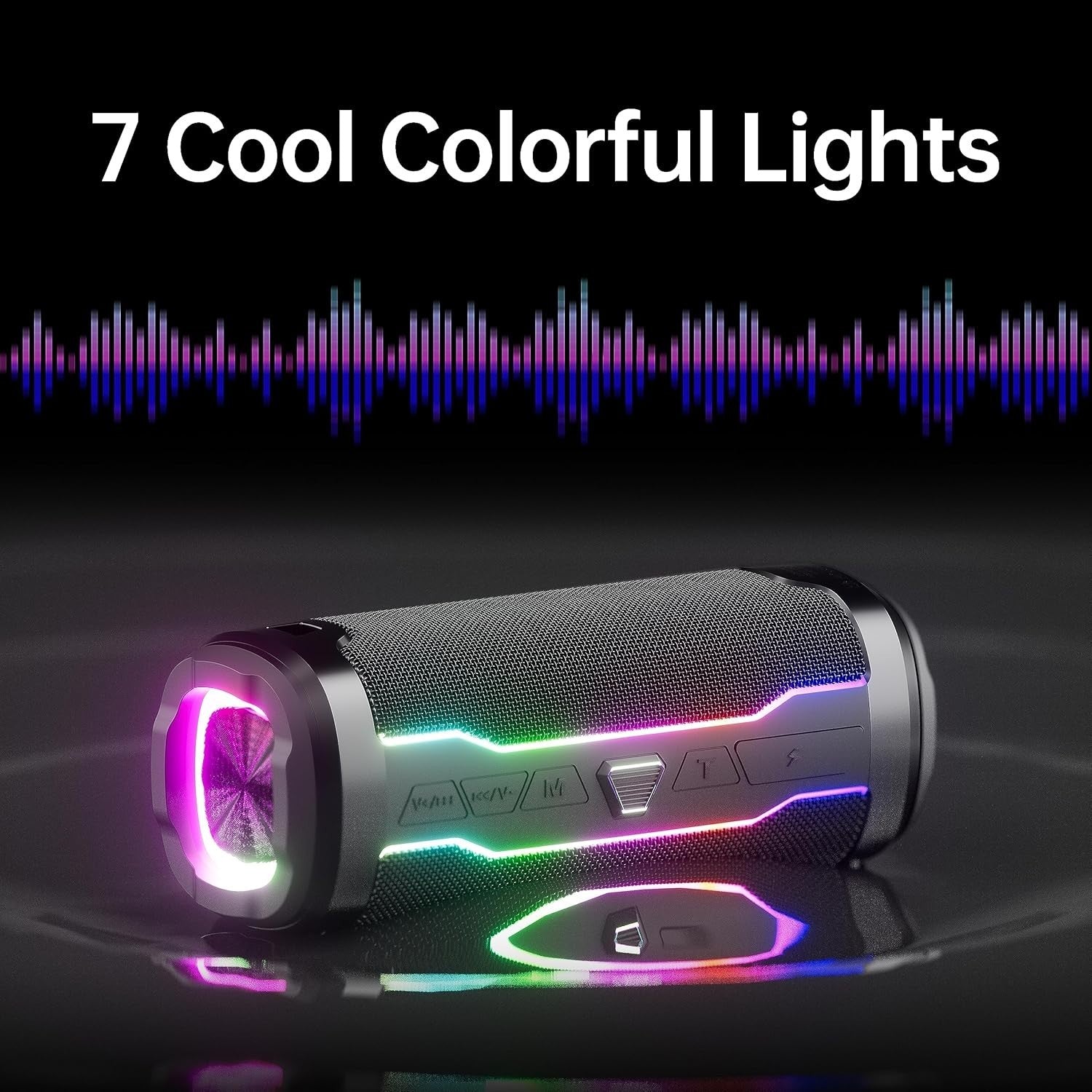 Bluetooth Lautsprecher 20W IP7 RGB Musikbox 360° Sound Outdoor BT5.3