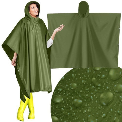 Regenponcho mit Kapuze | Wasserdicht | Wiederverwendbar | Outdoor | Unisex