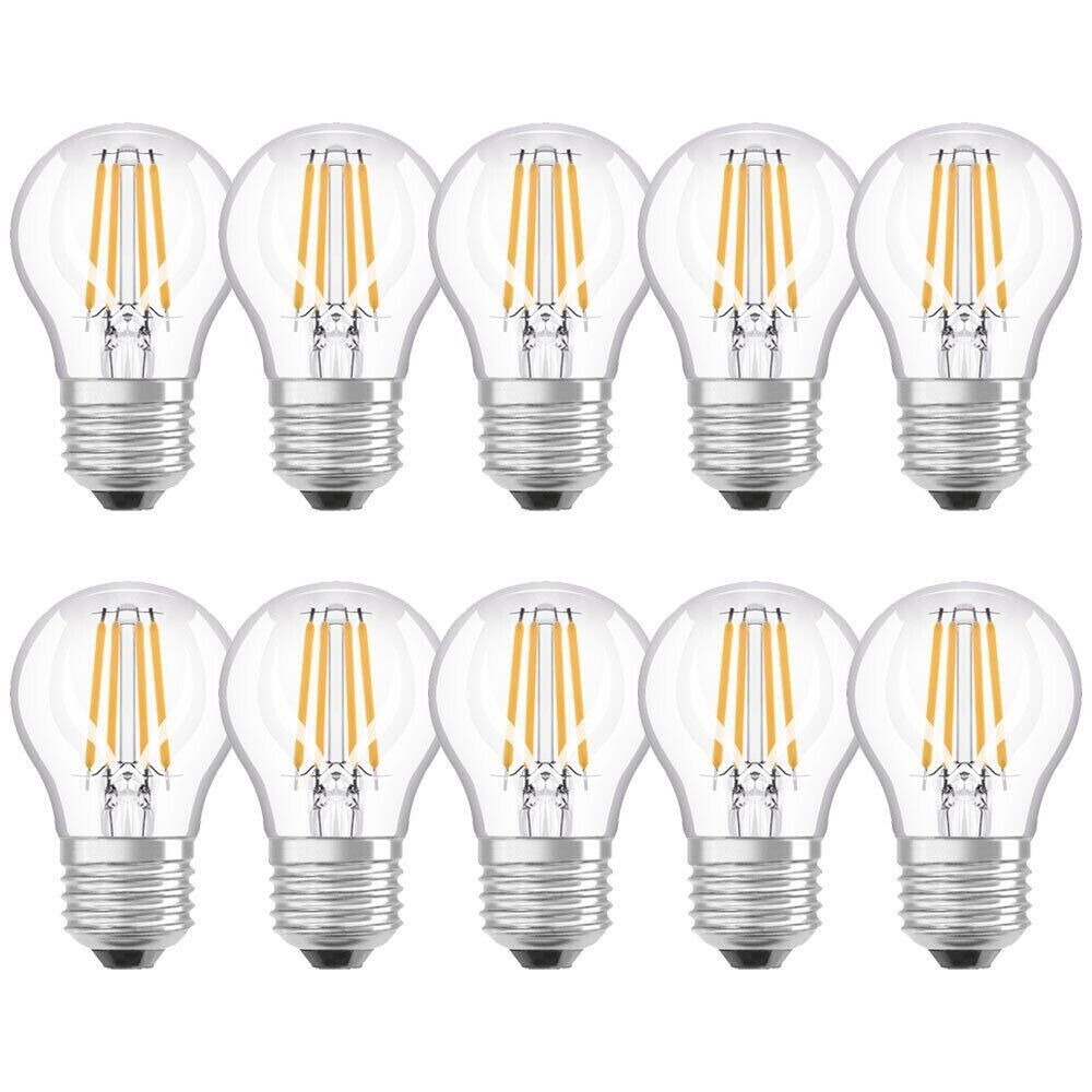 10 x Osram LED Filament Tropfen 4W = 40W E27 klar 470lm cool neutralweiß 4000K