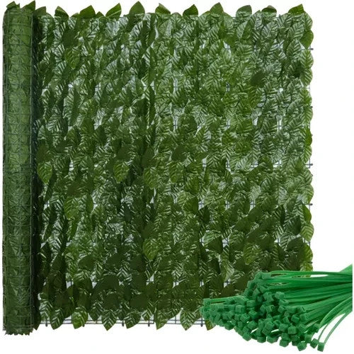 Künstlicher Efeu Sichtschutz 300x50 cm – Balkon Hecke Zaunblende mit K