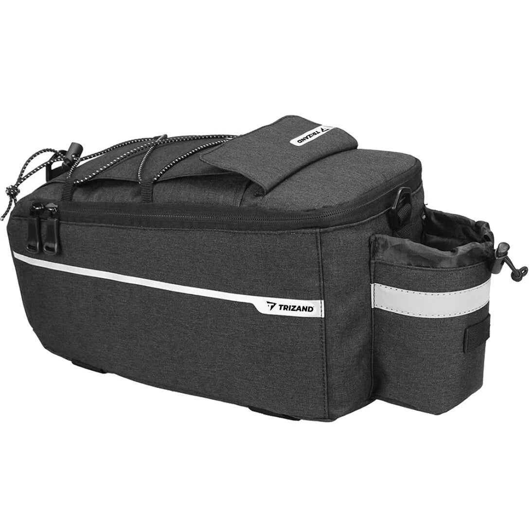 Fahrradtasche für Gepäckträger 9L – Isolierte Kühltasche mit Reflektoren & Schultergurt