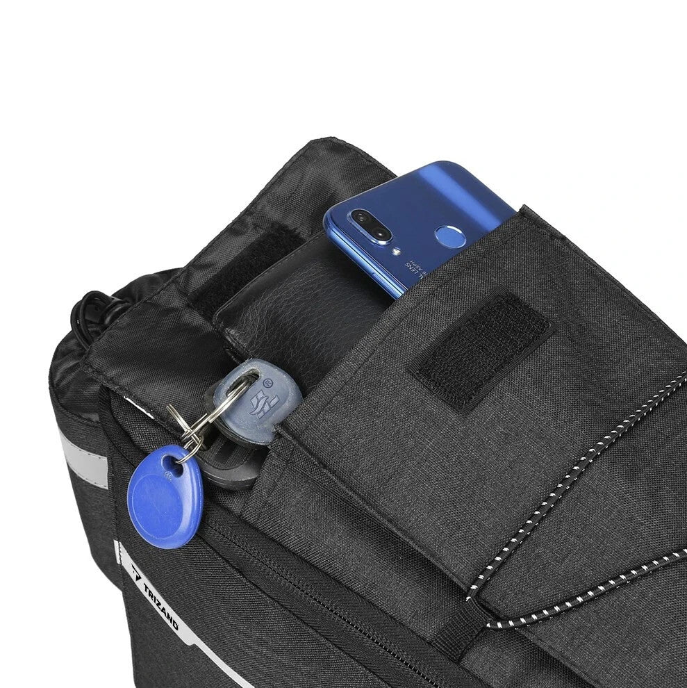 Fahrradtasche für Gepäckträger 9L – Isolierte Kühltasche mit Reflektoren & Schultergurt