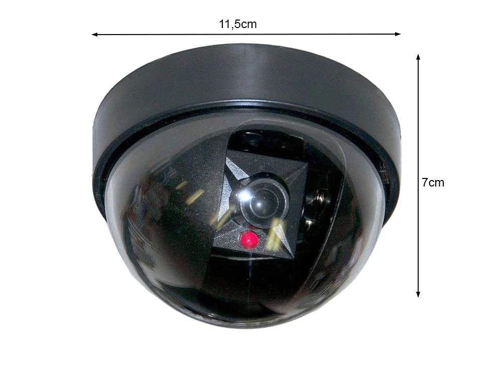 Realistische Dummy Dome Kamera mit blinkender LED für Innen & Außen