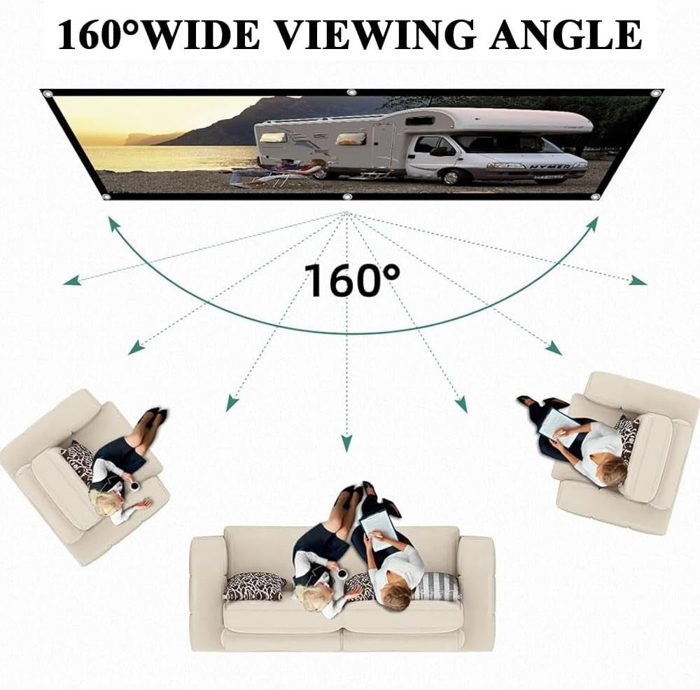 Projektor Leinwand 120 Zoll 16:9 HD Beamer Screen faltbar Heimkino Outdoor
