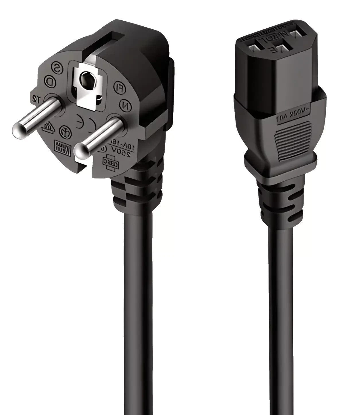 Schuko Stromkabel 1,5m Dreipolig 500W Stromversorgung Kabel PC Monitor Verstärke