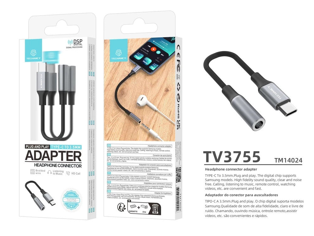 USB-C auf 3,5mm Adapter Kopfhörer Typ-C zu Klinke Audio Jack für Smartphone