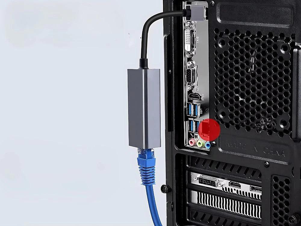 USB Typ A Ethernet Adapter RJ45 LAN Netzwerkkarte 100Mb USB 3.0 Grau