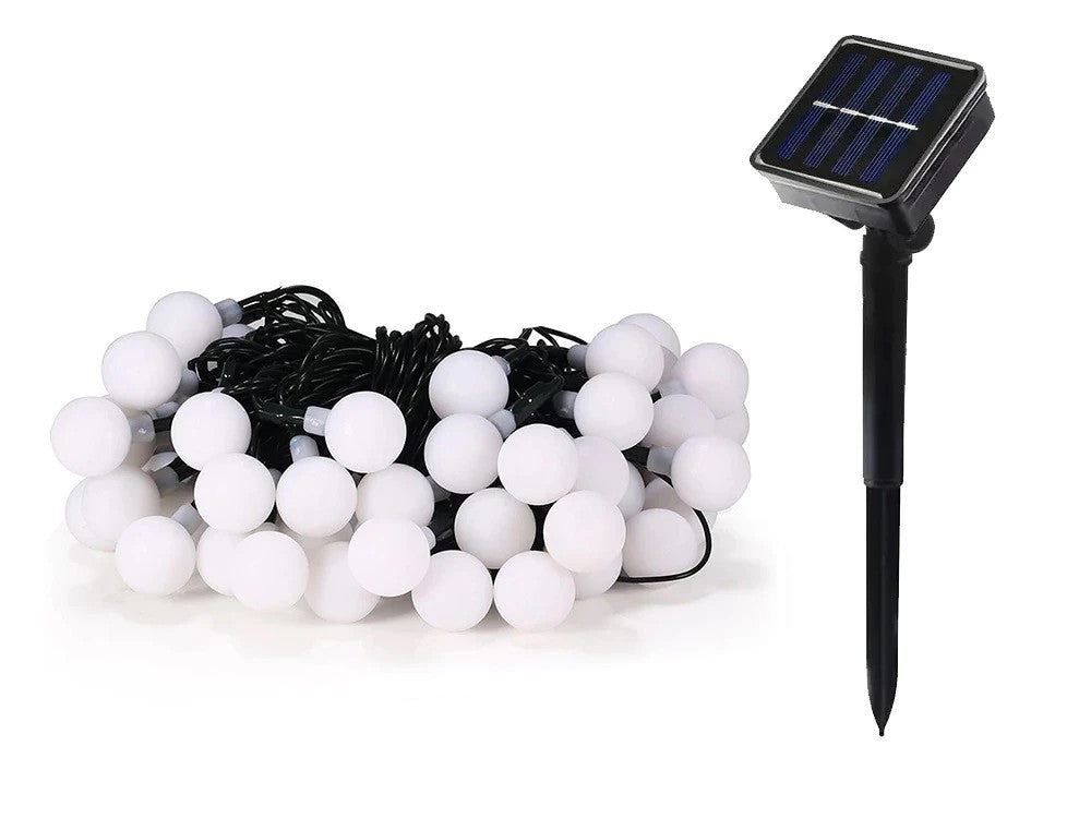 Solar LED Lichterkette Garten 40 LEDs Mehrfarbig Wasserdicht 4,5m mit Solarpanel
