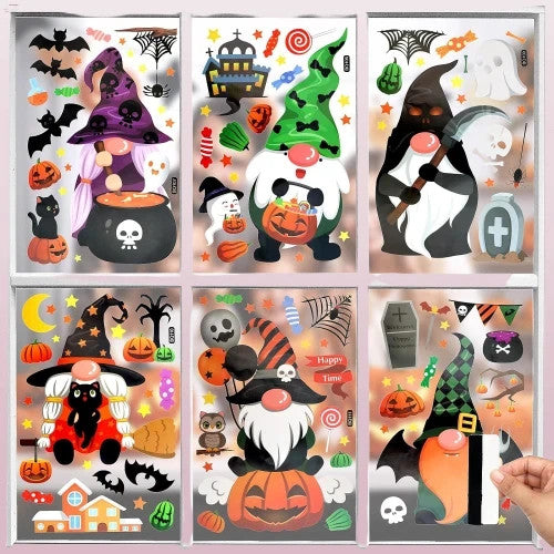 Halloween Fensterdeko 118 Sticker 6 Blätter Statisch Wiederverwendbar Deko