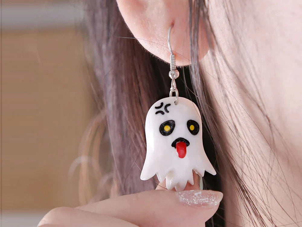Halloween Ohrringe Geist Kürbis Skelett Bonbon Auge Party Schmuck,2er-Set-1 Paar
