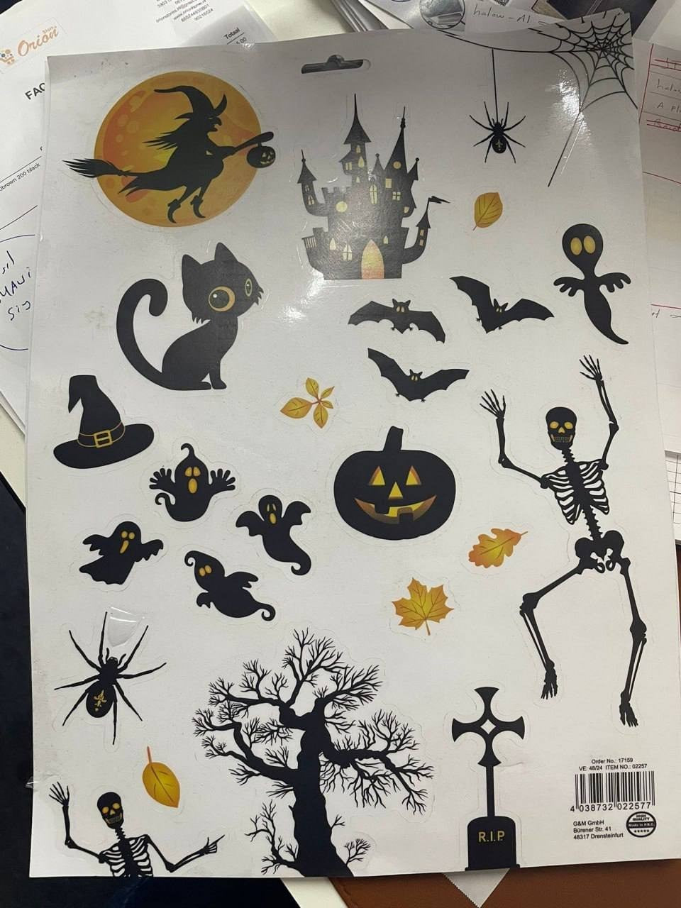 Halloween Fensterbilder Blut Aufkleber Deko Horror Party Sticker 1 Blätter