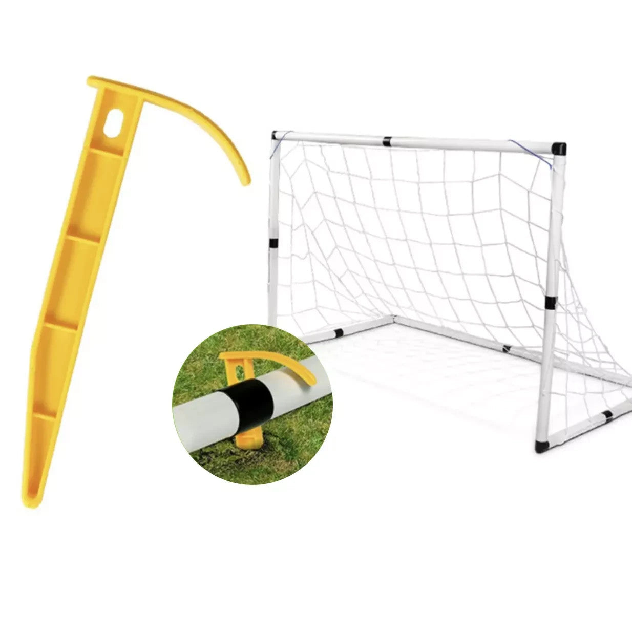 Kinder Fußball Spielset mit Tor 120x80 cm, Netz, Ball & Pumpe – Outdoor Trainingsset für Garten & Freizeit